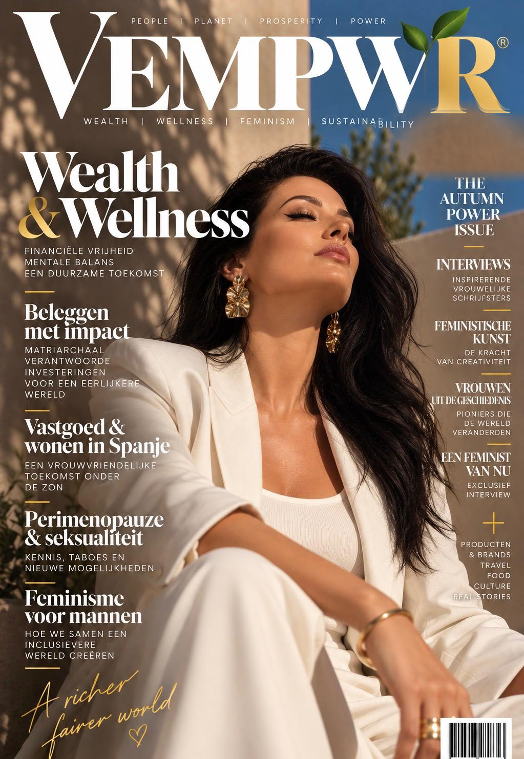 Cover van VEMPWR Magazine editie 01 — Wealth & Wellness